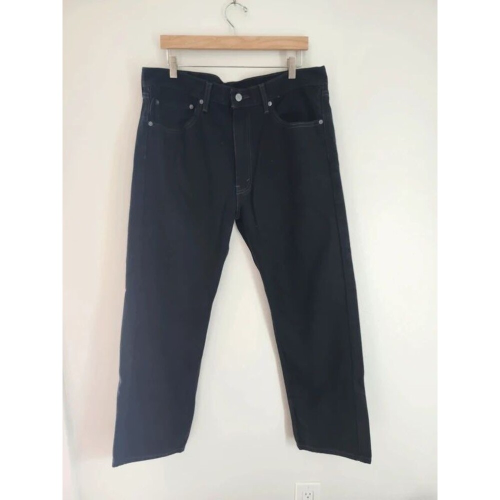 Levi's 501 Straight Black Denim Button Fly 36x30